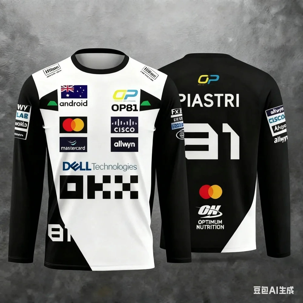 Norris No.4 Racing Suit Long-Sleeve Top Breathable Quick-Dry Fabric For Racing Fans Daily Casual Sports Wear