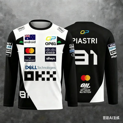 Norris No.4 Racing Suit Long-Sleeve Top Breathable Quick-Dry Fabric For Racing Fans Daily Casual Sports Wear