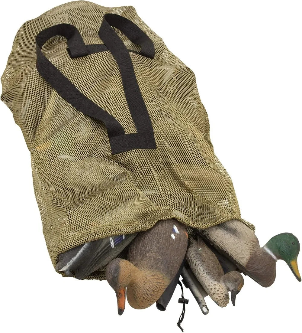 Mesh Decoy Bag, Fits 24 Standard Duck Decoys, 52"L x 30"W, Olive