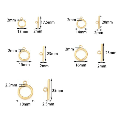 4 sets/Lot High Quality Stainless Steel Toggle Clasps Bracelet OT Clasps Connectors for DIY Bracelet Necklace Jewelry Findings M