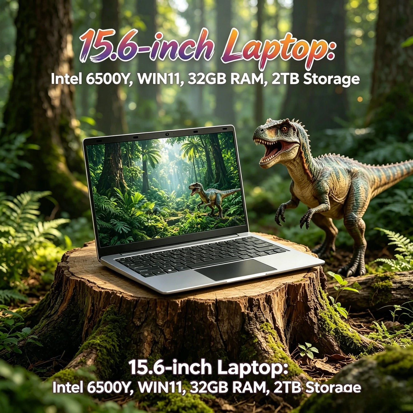 15.6 Inch Ultra Thin Laptop Intel 6500Y Windows 11 Pro 32GB DDR4 2TB SSD Lightweight Business Gaming Portable Notebook