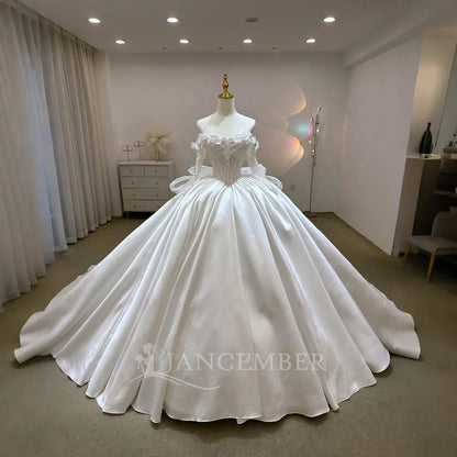 Customized Appliques Wedding Dresses For Women 2025 Bride Romantic Lace Sleeveless Boho Bridal Gown New vestidos de novia boda