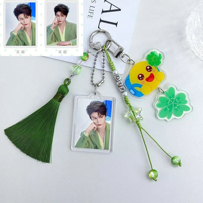 Ding Yuxi's double-sided original Haitang flower pendant backpack, customized keychain, birthday gift, concert support,