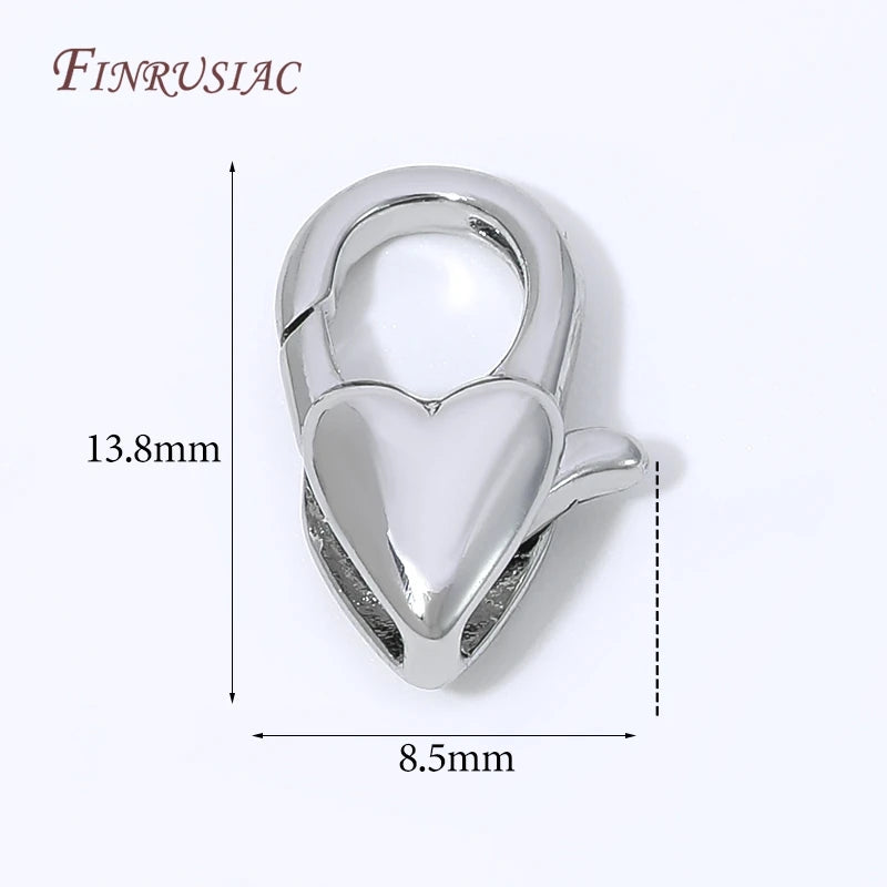 18K Gold Plated Mini Heart Spring Clasp,Lobster Clasp DIY Jewelry Making Findings Necklace Bracelet Connector Hook Accessories