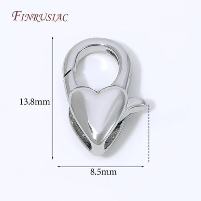 18K Gold Plated Mini Heart Spring Clasp,Lobster Clasp DIY Jewelry Making Findings Necklace Bracelet Connector Hook Accessories