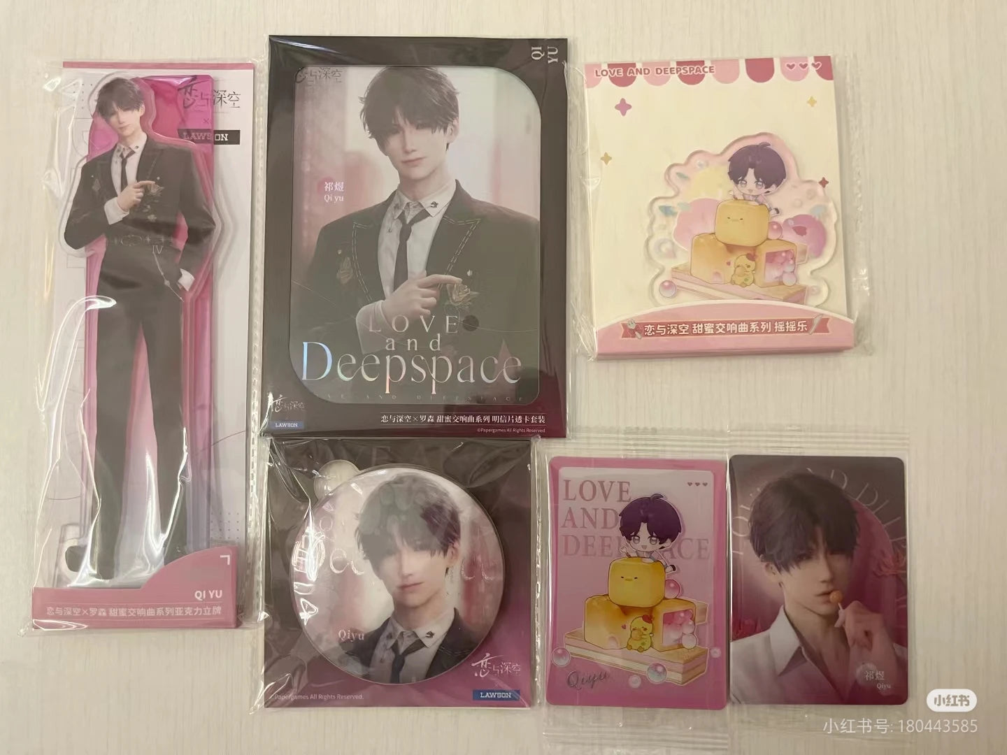 Official LAWSON X Love and Deepspace Collaboration Merchandise Badge Bookmark Acrylic Stand Postcard Transparent Card in Stock