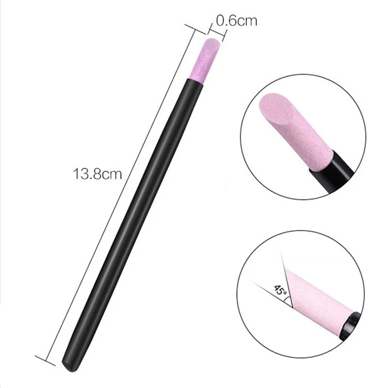 1/5PC Nails Art Quartz Grinding Pen Nail Cuticle scissors Dead Skin Remover UV Gel Polish Manicure Stick Files Accessories Tools