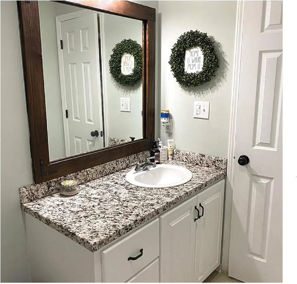 EZ FAUX DECOR Premium 36" x 240" Kitchen Countertop Vinyl Laminate Cover Waterproof Self-Adhesive Durable Marble Contact Paper for Countertops Peel and Stick Backsplash (20ft)