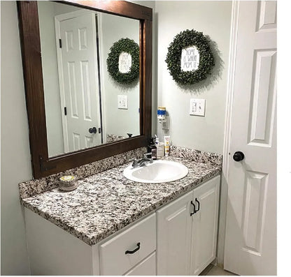 EZ FAUX DECOR Premium 36" x 240" Kitchen Countertop Vinyl Laminate Cover Waterproof Self-Adhesive Durable Marble Contact Paper for Countertops Peel and Stick Backsplash (20ft)
