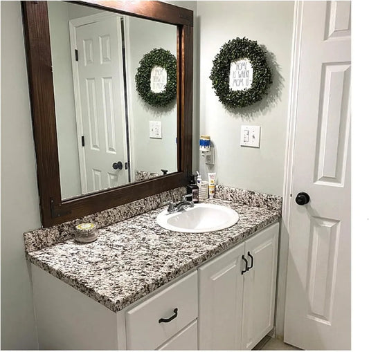 EZ FAUX DECOR Premium 36" x 240" Kitchen Countertop Vinyl Laminate Cover Waterproof Self-Adhesive Durable Marble Contact Paper for Countertops Peel and Stick Backsplash (20ft)
