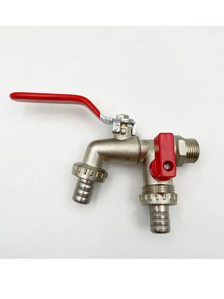 Garden Tools Brass Water Faucet 1/2" Outside & Inside Easy Turn On/Off Lever Handle Watering Supply Taps Ball Valve