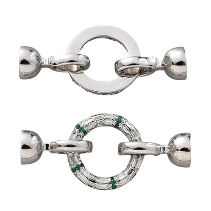 Juya 18K Gold Plated Decorative Sector Fastener Connector Lock Clasps Accessories For DIY Needlework Beads Pearls Jewelry Making