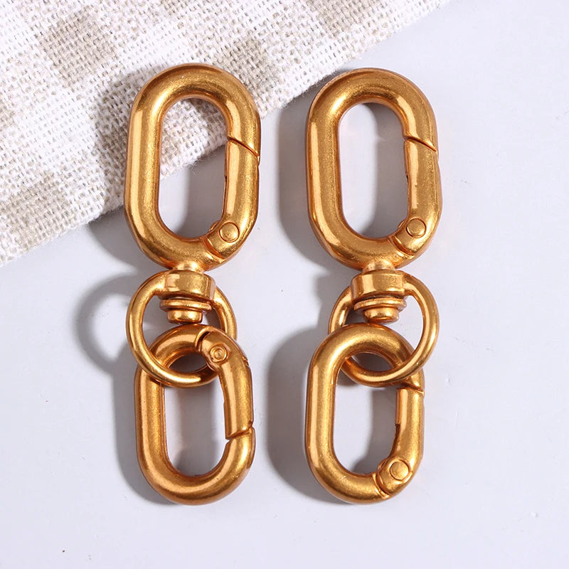 2Pcs Swivel Clasp Clip Double Head Metal Lobster Claw Clasps For Keychain Making DIY Crafts Accessories
