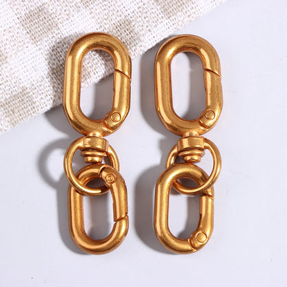 2Pcs Swivel Clasp Clip Double Head Metal Lobster Claw Clasps For Keychain Making DIY Crafts Accessories