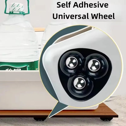 Paste Universal Wheel No Noise Self Adhesive Universal Pulley Rotating Wheels for Trash Can Bottom Kitchen Small Appliances