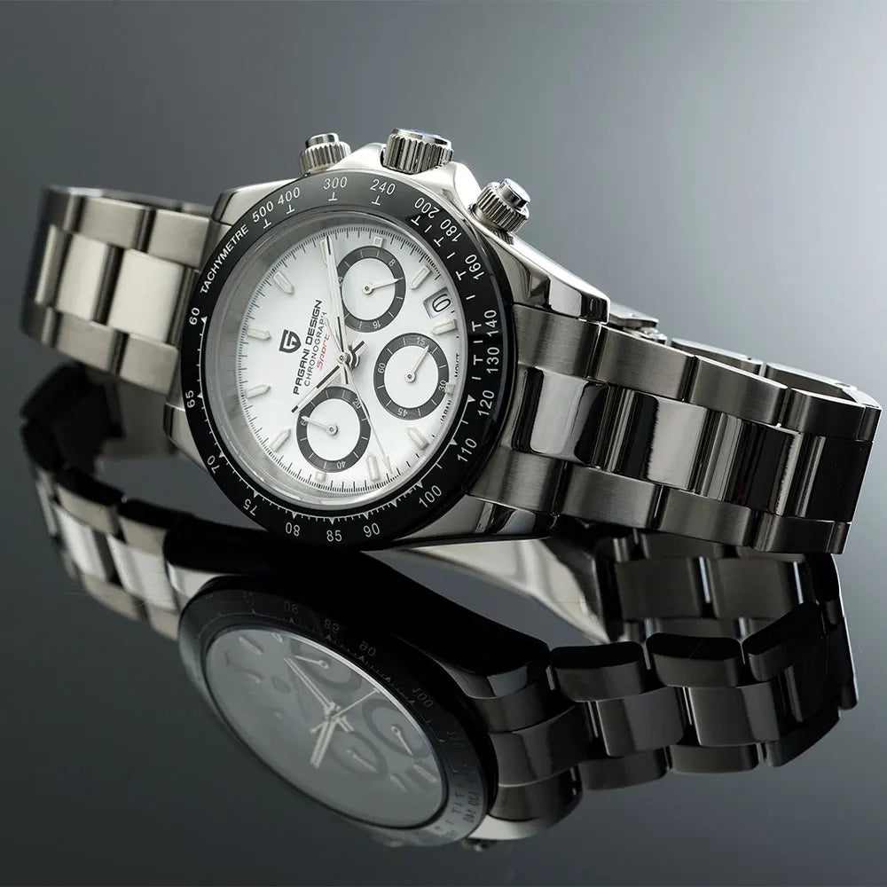 PAGANI DESIGN Top Men Business Watch Luxury Classic Quartz Wristwatch Chronograph Ceramic Bezel Waterproof Watches for Men Gift