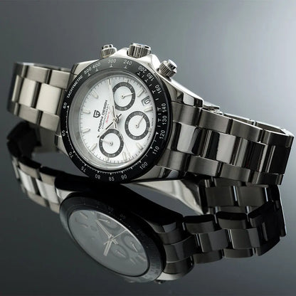 PAGANI DESIGN Top Men Business Watch Luxury Classic Quartz Wristwatch Chronograph Ceramic Bezel Waterproof Watches for Men Gift