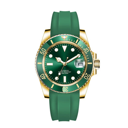 Custom logo 40mLuxury NH35/ Miyota Automatic Mechanical Wristwatch MenYacht Watch Clock Ceramic Bezel Two Tone Gold Rubber Band