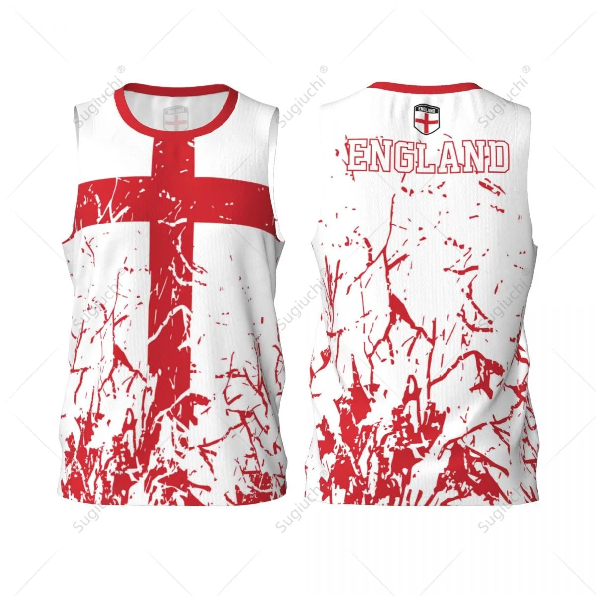Men Basketball Sports England Flag Running Fitness Multifunction Jersey Sleeveless shirt Custom Name Nunber Exclusive
