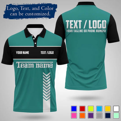 Personalized Sports Polo Shirt Custom Name And Logo Printed Quick Drying Short Sleeve Jersey For Team Uniform Outdoor Activities