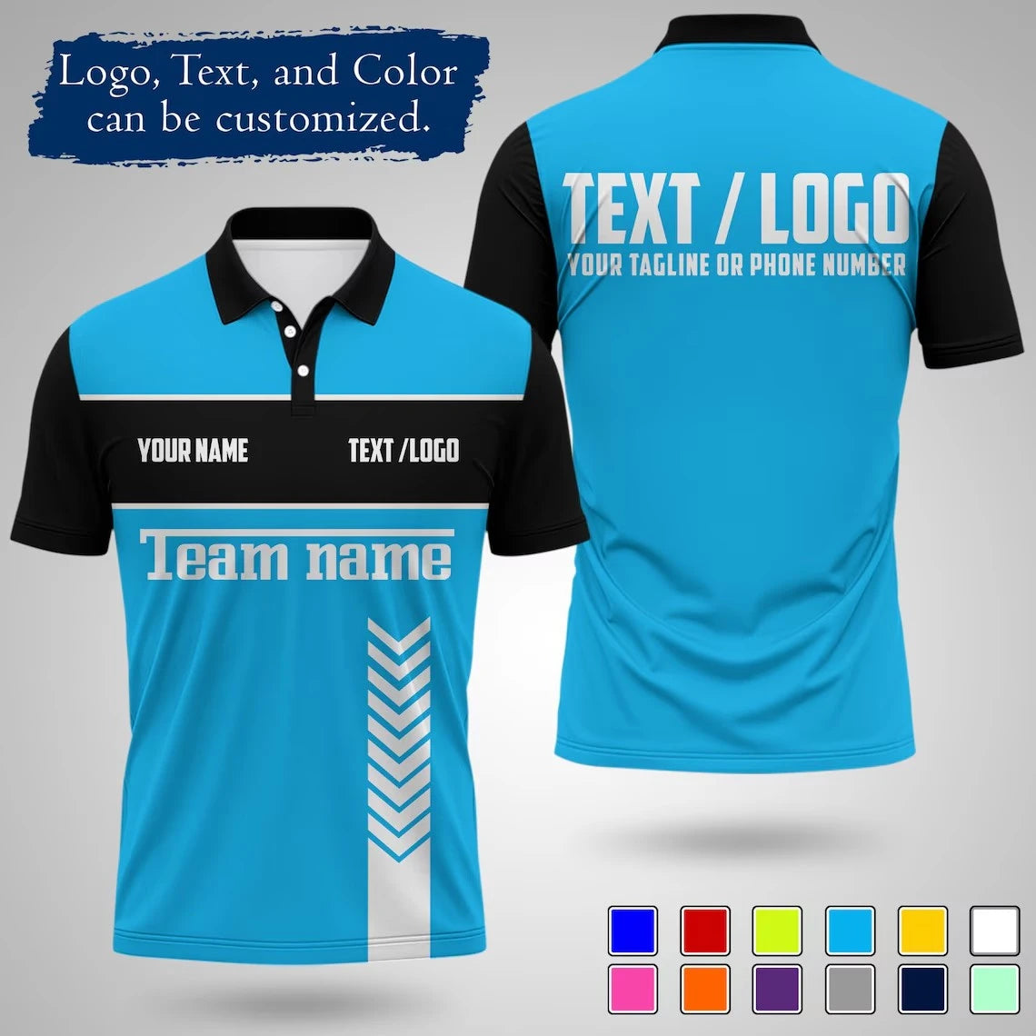 Personalized Sports Polo Shirt Custom Name And Logo Printed Quick Drying Short Sleeve Jersey For Team Uniform Outdoor Activities