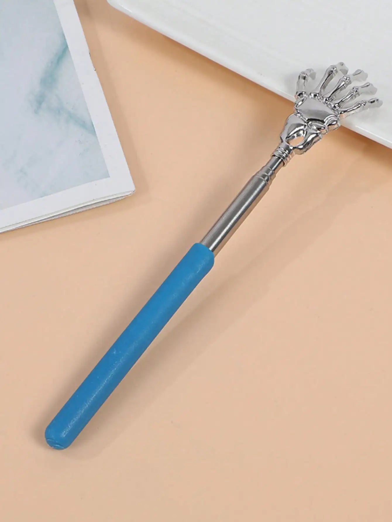 1PC Stainless Steel Retractable Telescopic Back Scratcher Adjustable Anti-Slip Ergonomic Handle Dual Purpose Itch Scraper & Gua Sha Tool Portable Lymphatic Muscle Massager Ideal Thanksgiving Birthday Christmas Gift