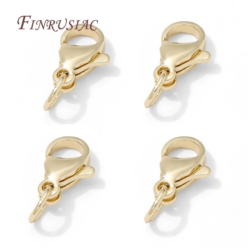 Stainless Steel Gold Plated 10mm Lobster Clasps,Locks For Jewelry Connectors DIY Bracelets Making Accessories,Clasps For Jewelry