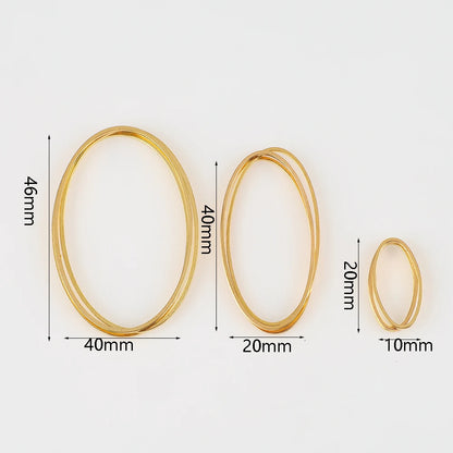 20Pcs Gold Silver Hollow Frame Bezel Charms Pendants Geometric Connectors for Jewelry Making Suppliers Diy Earings Accessories
