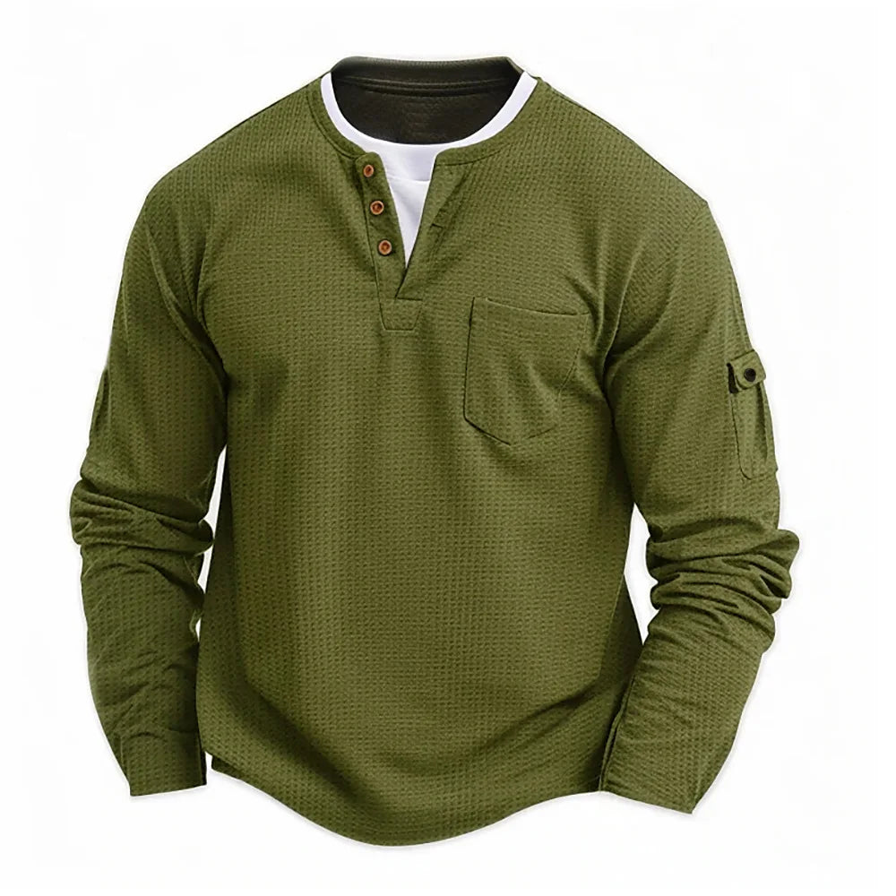 New Spring and autumn men long-sleeved solid color shirt, stand-up collar comfortable button-down fashionable slim shirt S-2XL