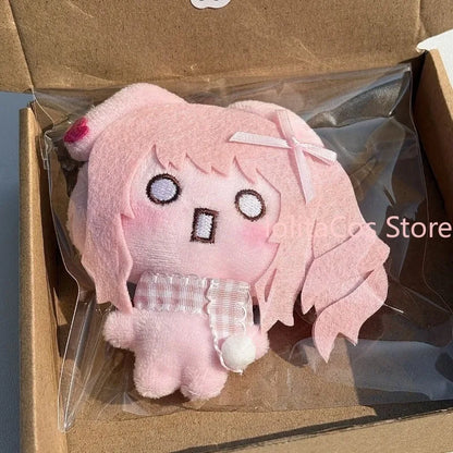 Anime PJSK Project Sekai Mizuki Akiyama Cute Bunny Plush Keychain Pendant Bag Charm Handmade Plushie Toy Pink Girl Birthday Gift