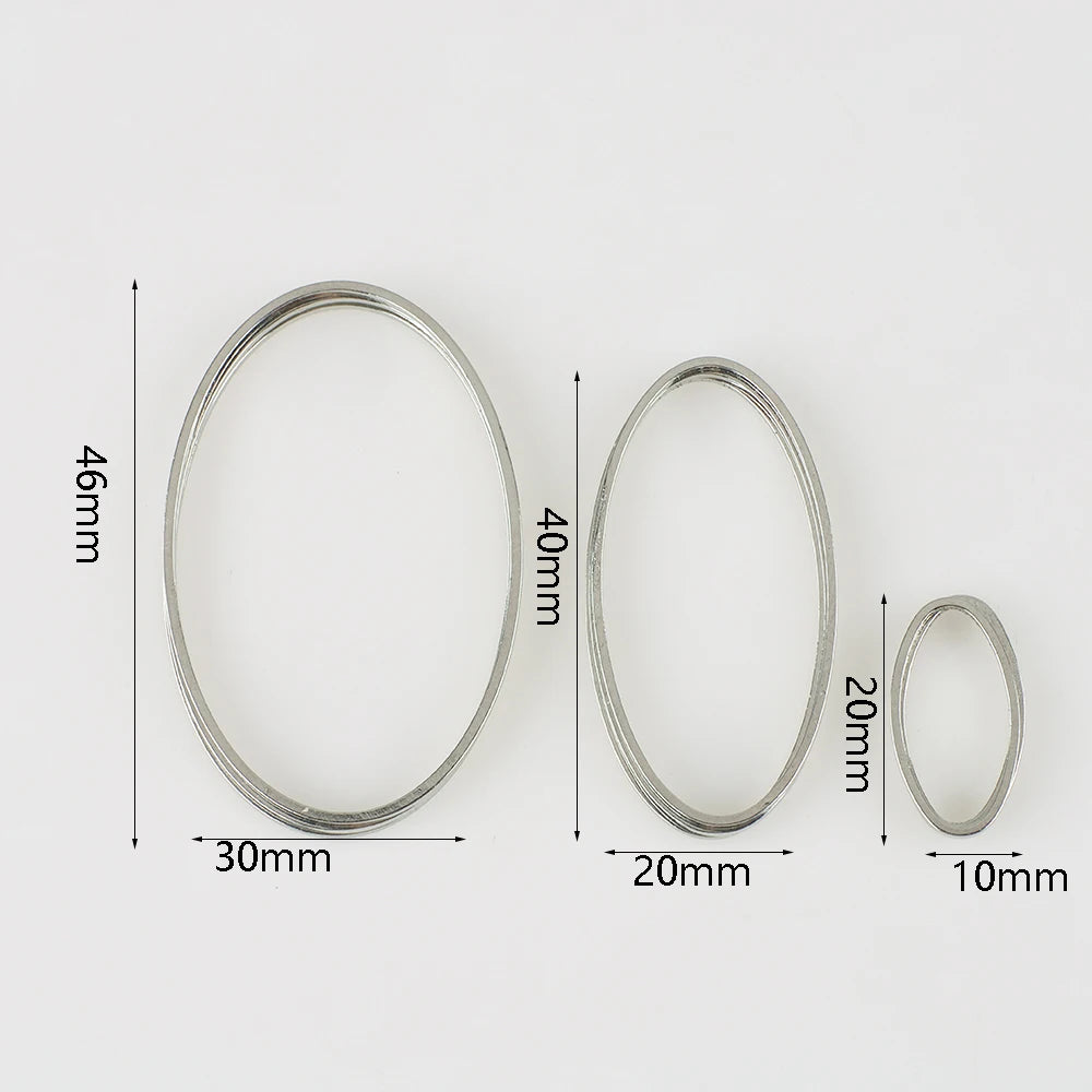 20Pcs Gold Silver Hollow Frame Bezel Charms Pendants Geometric Connectors for Jewelry Making Suppliers Diy Earings Accessories