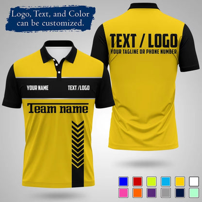 Personalized Sports Polo Shirt Custom Name And Logo Printed Quick Drying Short Sleeve Jersey For Team Uniform Outdoor Activities