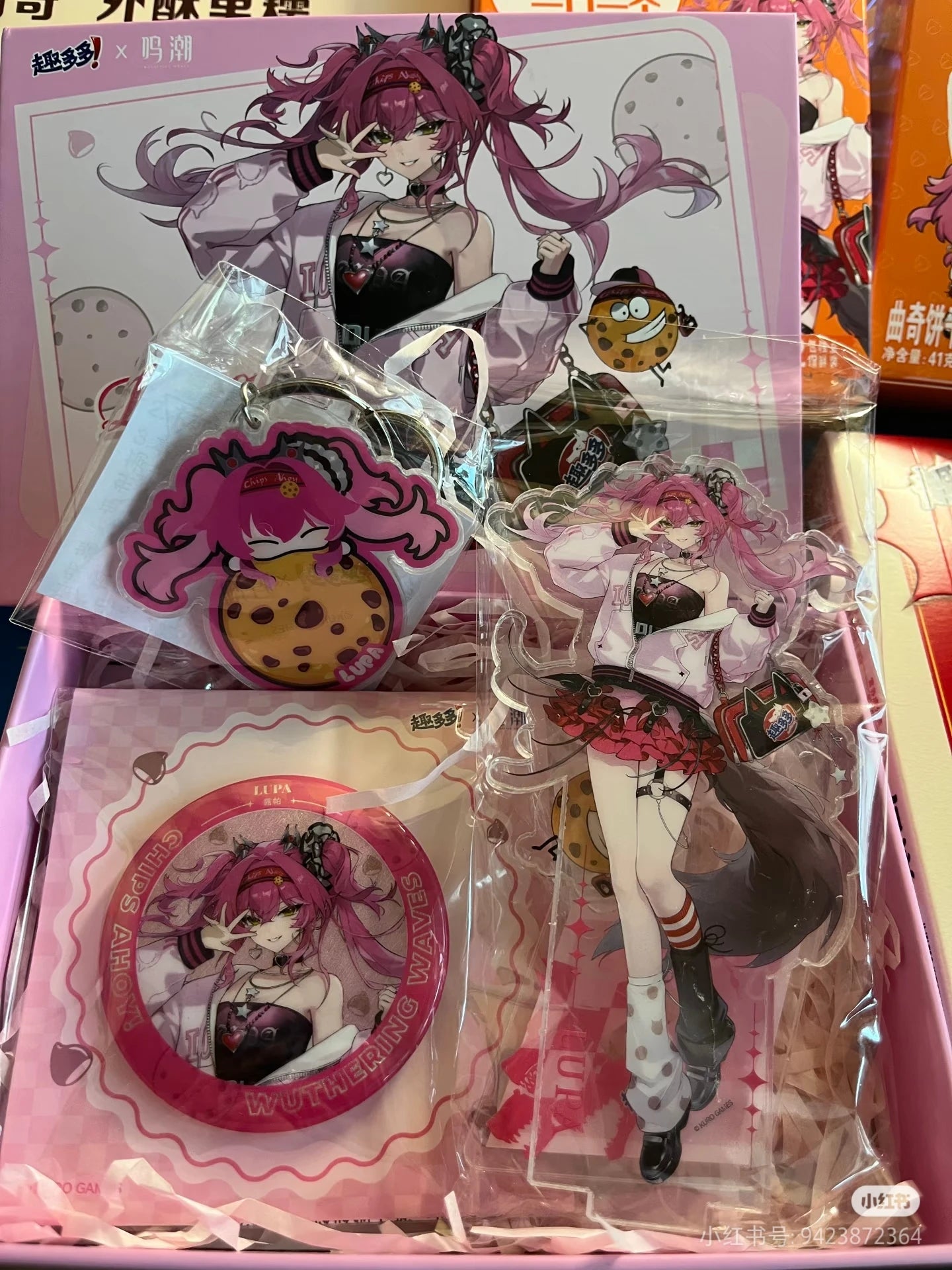 In Stock Official Game Wuthering Waves New Collab GALBRENR Phoebe QIUYUAN Lupa Cosplay Badge Storage Box Acrylic Stand Pendant