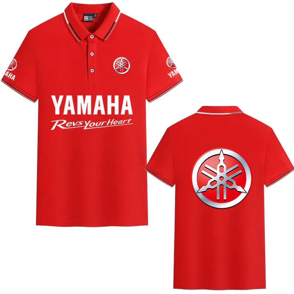 motorcycle Racing collared Yamaha POLO shirt cycling suit for men and women summer top short-sleeved T-shirt motogp fan clothing