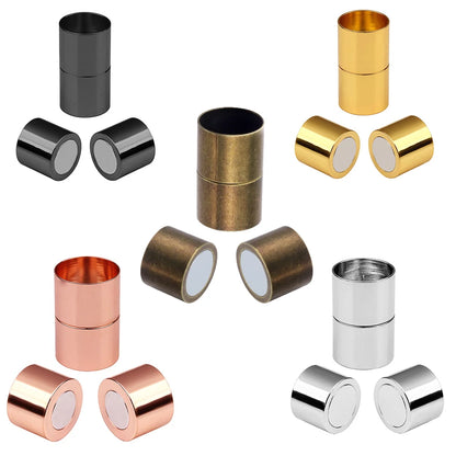 5sets Strong Magnetic Clasps 3/4/5/6/7/8/10/12/14/15mm Leather Cord End Clasp Buckle Connectors For DIY Jewelry Making Findings