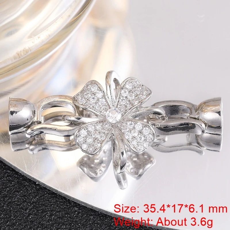 Juya DIY Women Beadwork Beads Pearls Jewlery Making Findings 18K Gold Plated Connector Fastener Lock Clasps Accessories Supplies