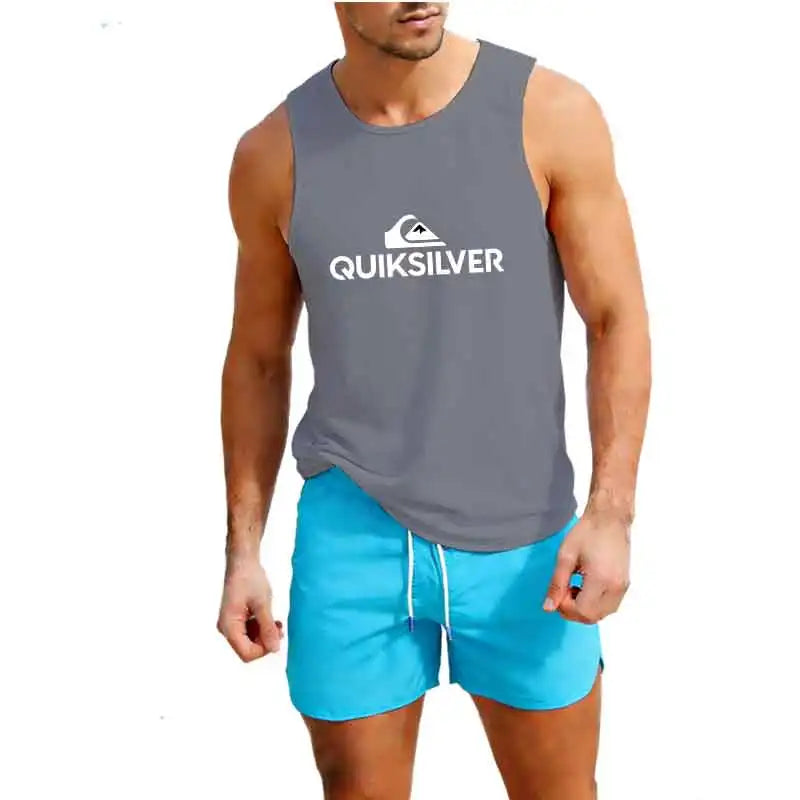 Gym Tank Top Running Sleeveless Shirt Fitness Workout Vest Men Basketball Jersey Training Bodybuilding Workout Stringer Singlets
