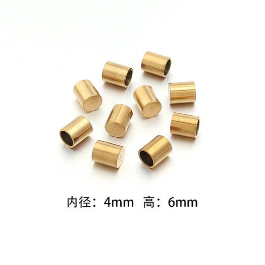 10-20pcs/lot 2-10mm Stainless Steel Leather Cord Clasp Crimp End Caps For Necklace Bracelet Connectors Jewelry Making Supplies