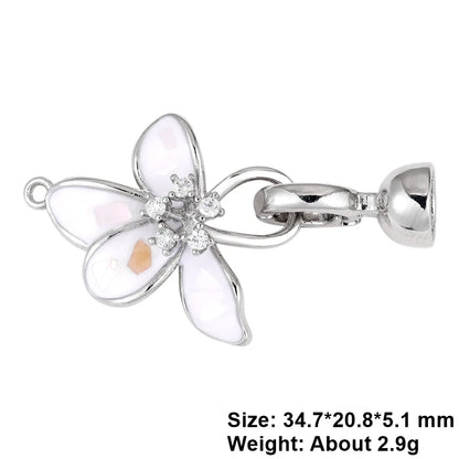 Juya Handmade Decorative Flower Connector Fastener Lock Hooks Clasps Accessories For DIY Women Fashion Needlework Jewelry Making