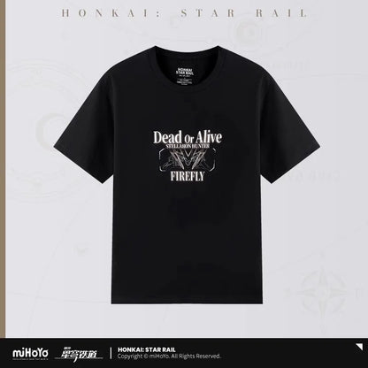 [Genuine] miHoYo Game Firefly T-shirt Honkai Star Rail Firefly Theme Cotta Tops T-shirt Neutral Clothing Cosplay Halloween Gifts