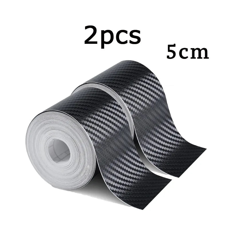 1m-10m Car Door Edge Guards Door Sill Protector Waterproof 3D Carbon Fiber Anti Collision Film Scratch Cover Strip Stickers Tape
