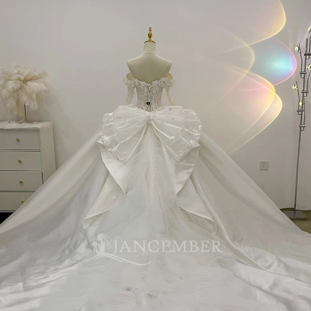 Customized Appliques Wedding Dresses For Women 2025 Bride Romantic Lace Sleeveless Boho Bridal Gown New vestidos de novia boda