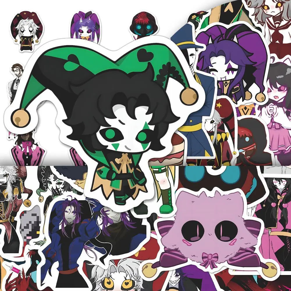 73PCS The Freak Circus Pierrot Anime Stickers Cartoon Graffiti Decals Helmet Skateboard Laptop Motorcycle Sticker Decor