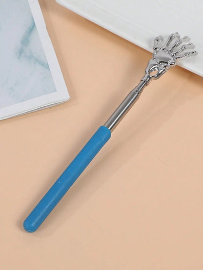 1PC Stainless Steel Retractable Telescopic Back Scratcher Adjustable Anti-Slip Ergonomic Handle Dual Purpose Itch Scraper & Gua Sha Tool Portable Lymphatic Muscle Massager Ideal Thanksgiving Birthday Christmas Gift