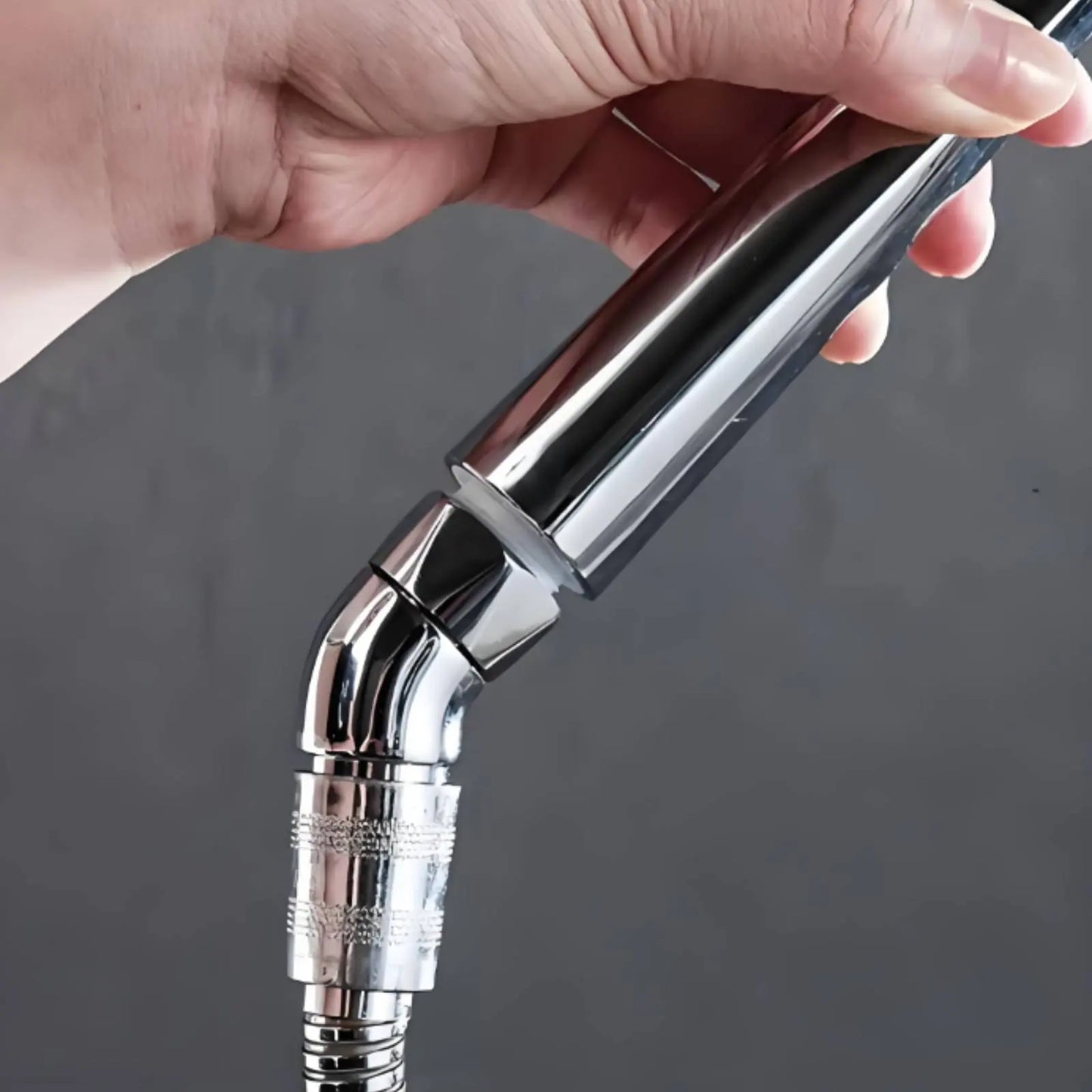 Adjustable Shower Angle Adapter Polished Metal Swivel Shower Elbow Bathroom Fixture Easy Installation High Pressure Resistance