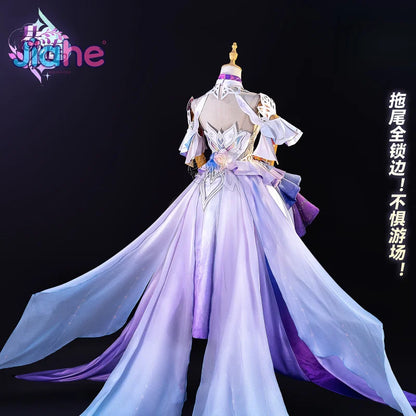 Game Honkai：Star Rail Cyrene Cosplay Costume New Form Cyrene Dress for Women Halloween Carnival Elegant Uniform Props Wig Set