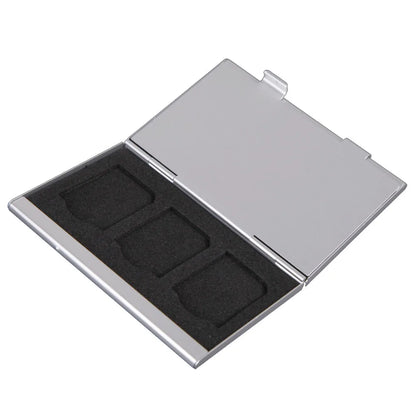 Protecter Case Portable Container Holder Organizer Aluminum Accessories for SD TF Memory Cards