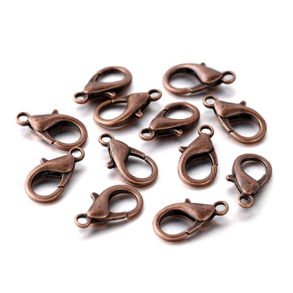 10pcs Multiple Size Lobster Clasps Bracelets Connector Necklace Hooks Findings for DIY Chains Jewelry Making Supplies Wholesale