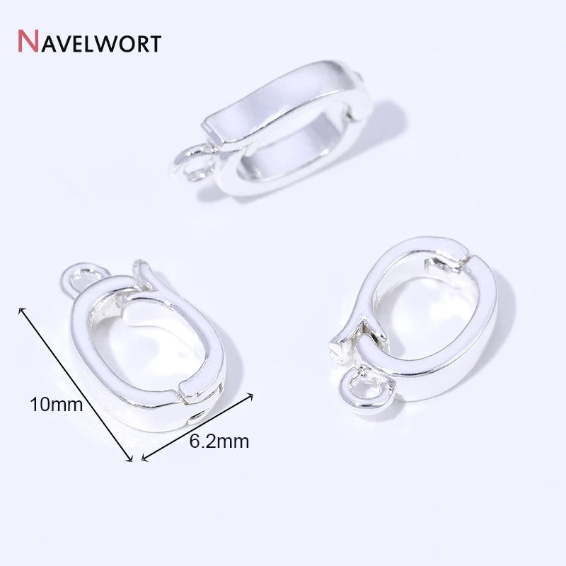 14K/18K Gold Plated Brass Metal Hinged Necklace Enhancer For Necklace Making Accessories Pendant Bail Clasps Jewelry Materials