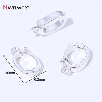 14K/18K Gold Plated Brass Metal Hinged Necklace Enhancer For Necklace Making Accessories Pendant Bail Clasps Jewelry Materials